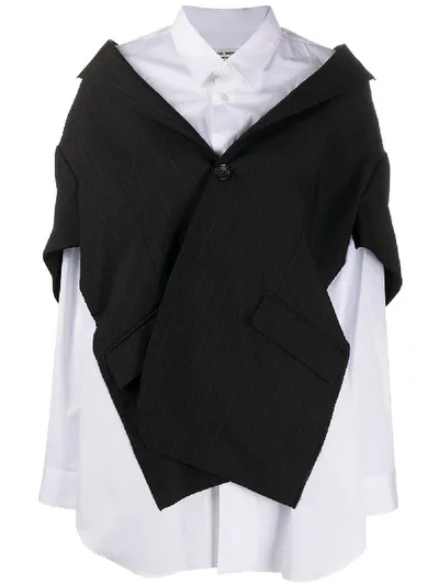 Junya Watanabe Layered Blazer Shirt In Black