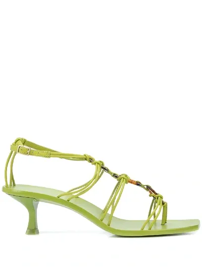 Cult Gaia Ziba Kitten Heel Sandals In Green