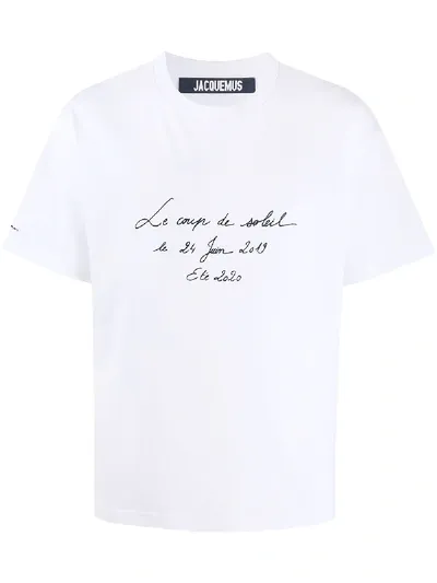 Jacquemus Le Tshirt Fleur Short Sleeve T-shirt In White