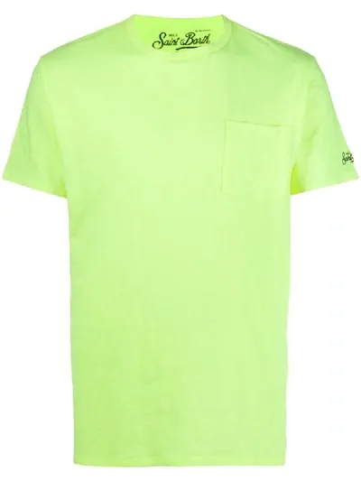 Mc2 Saint Barth President One Pocket T-shirt In Yellow