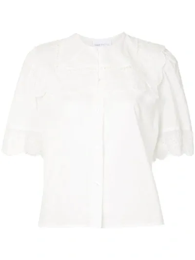 Alice Mccall Rabbit Scalloped Blouse In White