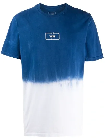 Vans Dip-dyed Logo T-shirt In Blue