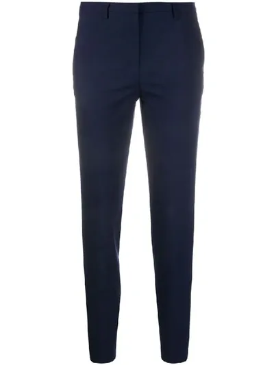 Lardini Slim-fit Cropped Trousers In Blue