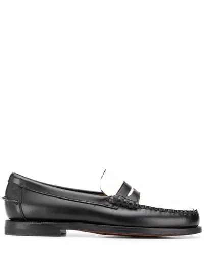 Sebago Penny Colour-block Loafers In Black  