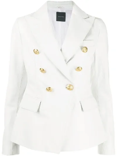 Tagliatore Lizzier Double-breasted Blazer In White