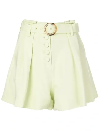 Jonathan Simkhai Wide Leg Shorts In Green