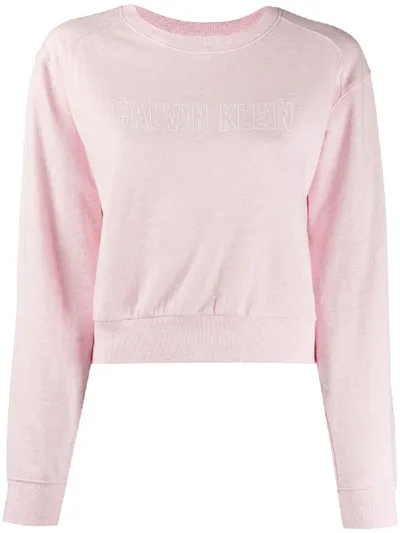 Calvin Klein Logo Printed Sweatshirt In Pink