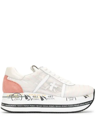 Premiata Beth 4519 Platform Sneakers In Pink