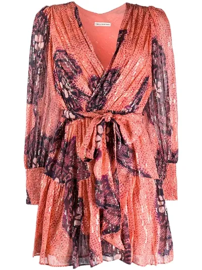 Ulla Johnson Noemi Wrap-style Dress In Orange