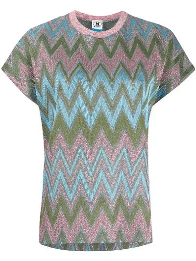 M Missoni Bestickte Bluse In Pink