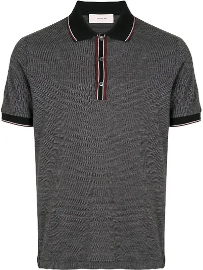 Cerruti 1881 Poloshirt Mit Kontrastdetail In Grey