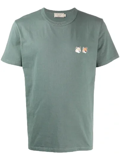 Maison Kitsuné Fox Head T In Green