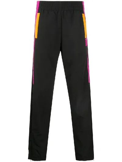 Gcds Colour-block Technical Track Pants In Black