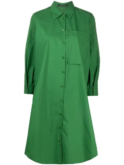 Luisa Cerano 3/4 Sleeve Shirt Dress In Grün