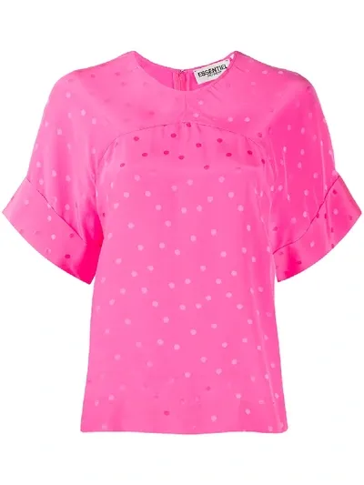 Essentiel Antwerp Varbara Silk Blouse In Pink