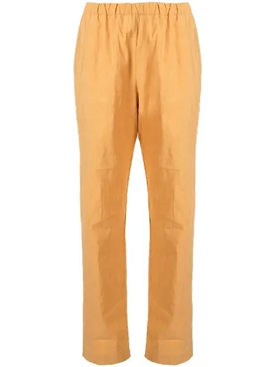 Forte Forte My Pants High-rise Straight-leg Trousers In Yellow