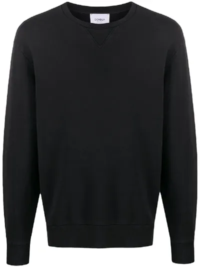 Dondup Embroidered Logo Sweatshirt In Black