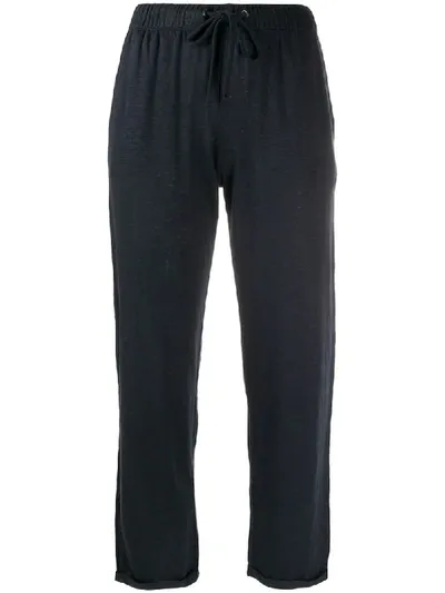 Majestic Drawstring Tapered Trousers In Blue