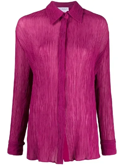 Gabriela Hearst Long Sleeve Blouse In Purple