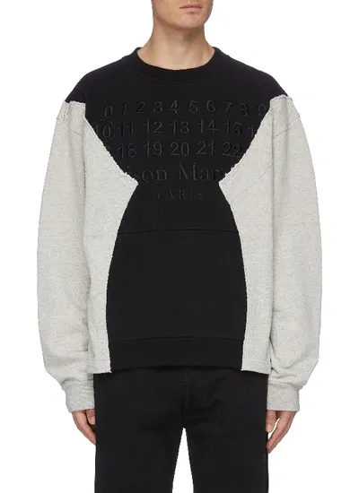 Maison Margiela Deconstructed Crew Neck Sweatshirt In Black