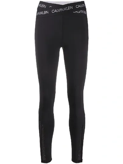 Calvin Klein Compression Gym Leggings In Black