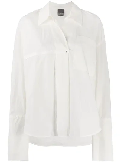 Lorena Antoniazzi V-neck On Pocket Shirt In White