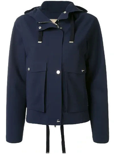 Herno First Act Hooded Jacket In Blue