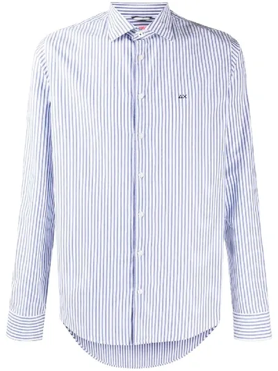 Sun 68 Striped Shirt In Blue