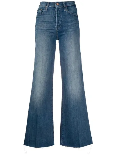 Mother Mid-rise Flared Jeans In Blue