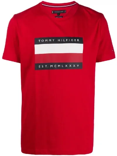 Tommy Hilfiger Logo T-shirt In Red