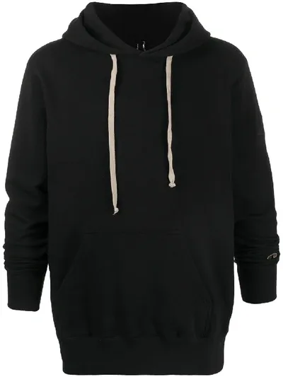 Rick Owens X Champion Long Sleeve Hoodie In Black