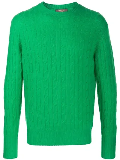 N•peal The Thames Cable-knit Jumper In Green