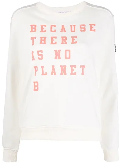 Ecoalf Slogan Print Sweatshirt In White