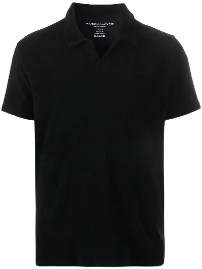 Majestic Terry Polo Shirt In Blue