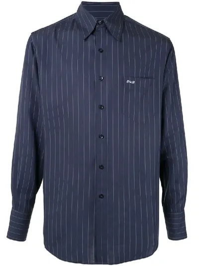 Ernest W Baker Pinstripe Shirt In Blue