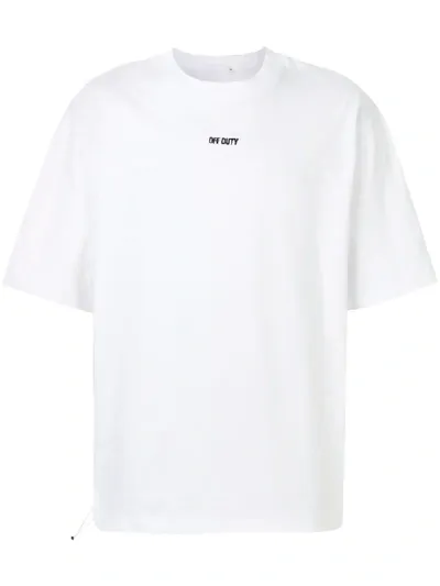 Off Duty Abel Box T-shirt In White