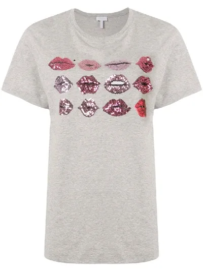 Escada Sport Sequin Lip Print T-shirt In White