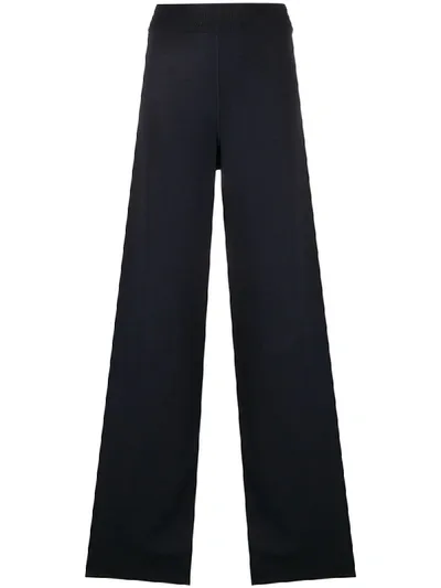 Maison Ullens Knitted Wide-leg Trousers In Blue