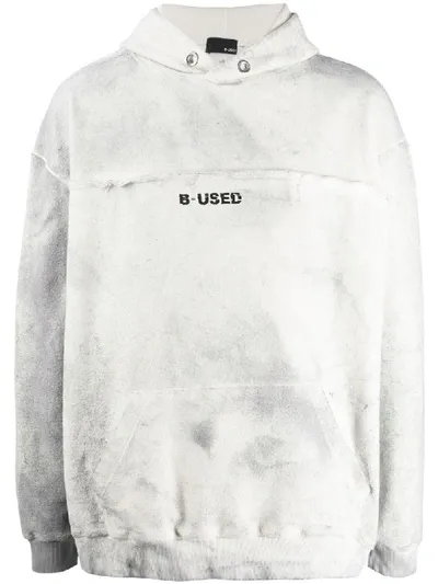 B-used Tie-dye Hoodie In Grey