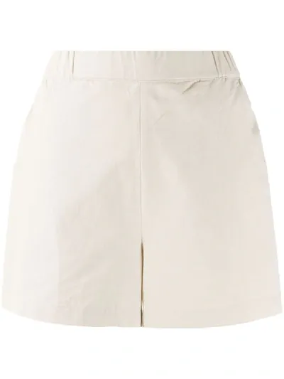 Folk High-rise Slip-on Shorts In Neutrals