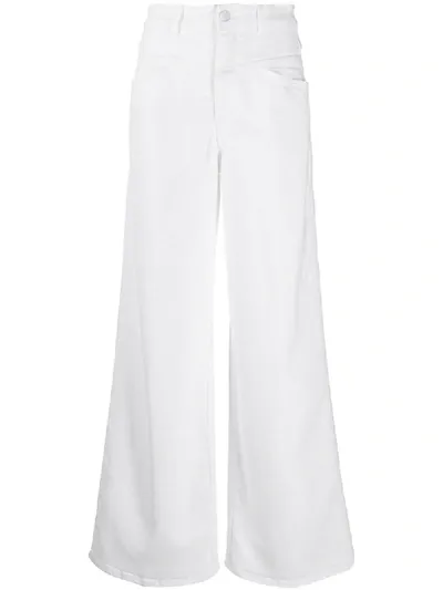 Closed High-rise Wide-leg Jeans In White