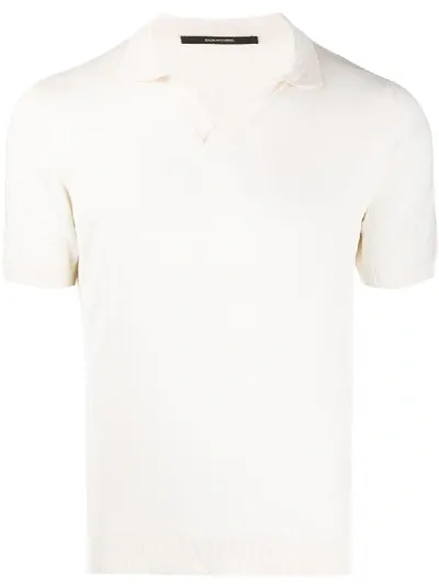 Tagliatore Gestricktes Poloshirt In White