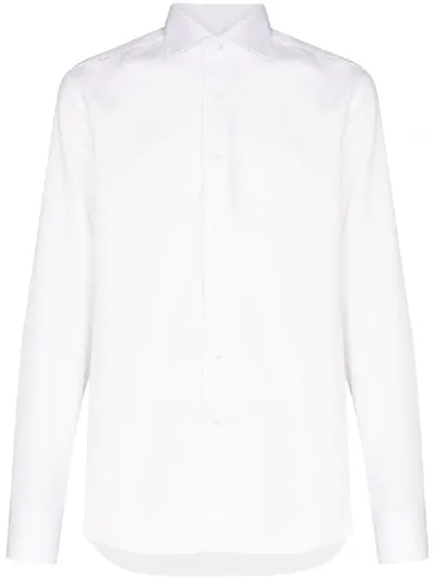 Canali Classic Cotton Shirt In White