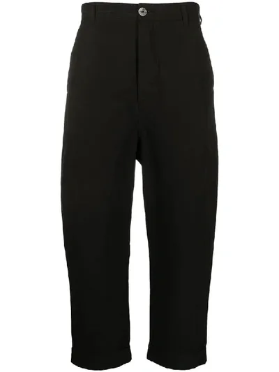 Andrea Ya'aqov High-waisted Tapered Trousers In Black