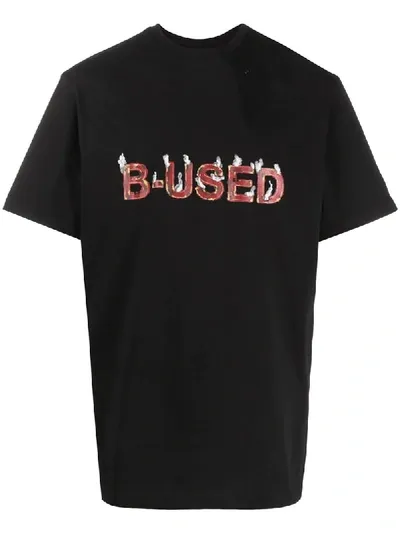 B-used Logo-print Cotton T-shirt In Black