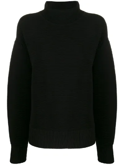 Nagnata Ribbed Mock-neck Jumper In Black