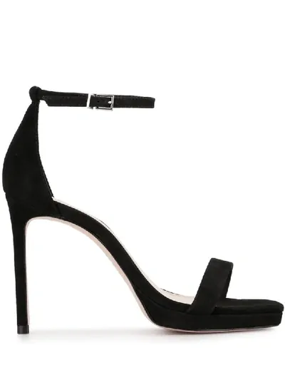 Schutz Open Toe High Heeled Sandals In Black