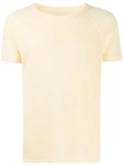 Majestic Textured Short Sleeve T-shirt In Yellow