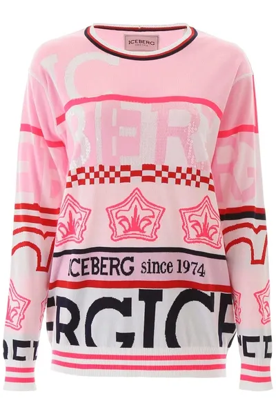 Iceberg Sequined Sweater In Pink