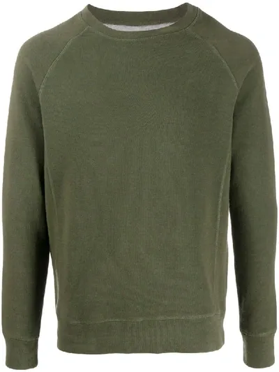 Majestic Crew Neck Sweatshirt In Green